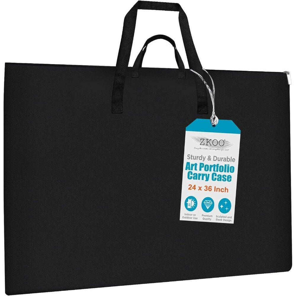 Large Size Art Portfolio Bag, Light Weight Art Canvas Portfolio Case with Nylon